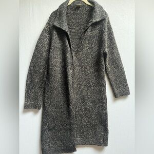Woolworths Cozy Black and White Knit Long Cardigan Sz M